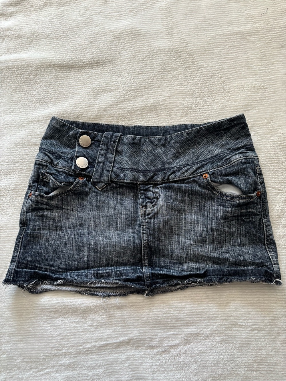 Dark Wash Denim Mini Skirt - Women's